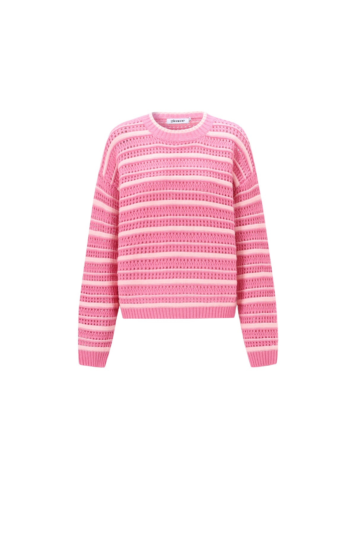 Gestrickte Polyesterfaser Damen Strickpullover Casual Streifen