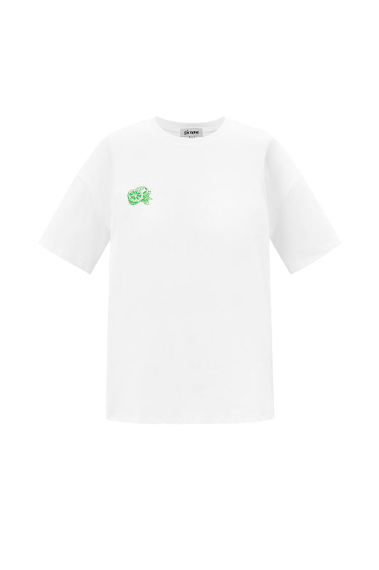 Strick Damen T-Shirt Casual Botanisch