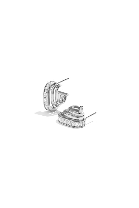 Ohrstecker aus Edelstahl, unregelmäßige Form, schlichte Alltags-Serie, Damenschmuck