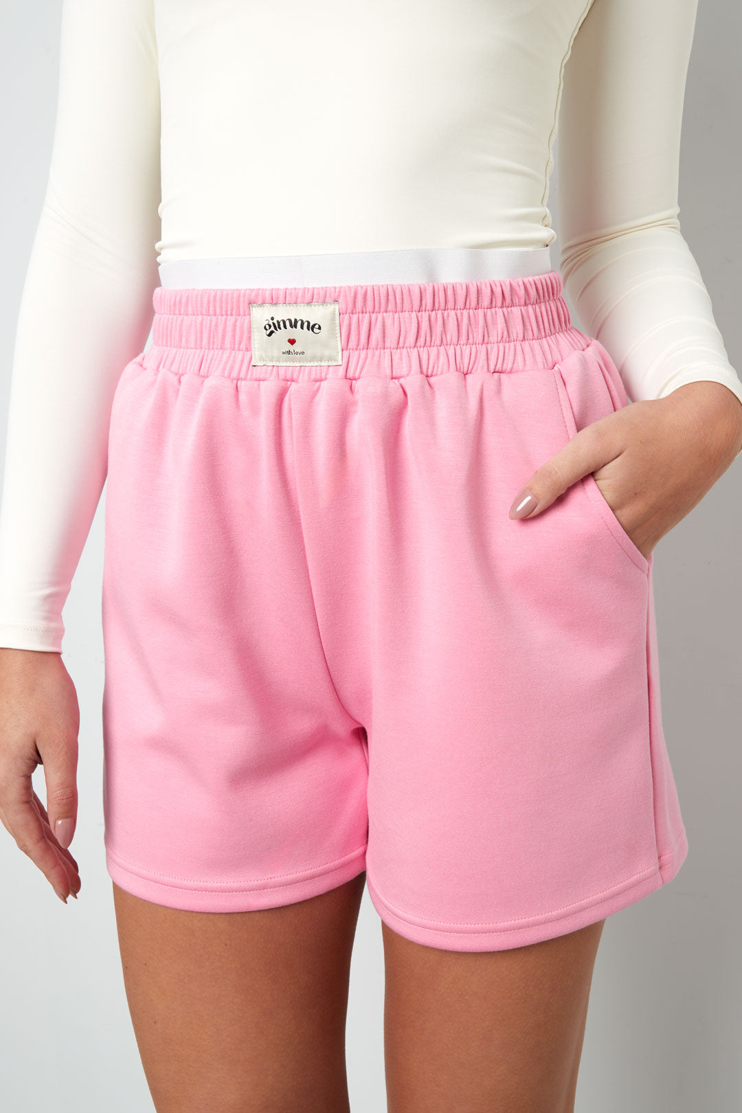 Gestrickte Polyesterfaser Damen Casual Shorts Sporty Einfarbig
