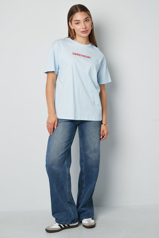 Strick Damen T-Shirt Casual Letters