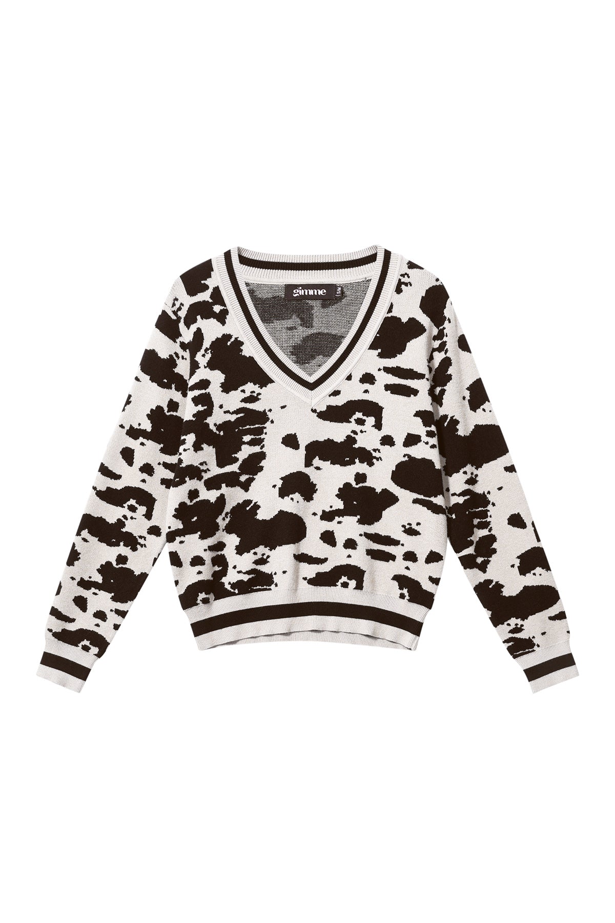 Strickware (einschließlich Häkel- und Wollstoffe) Leopardenmuster Damen V-Ausschnitt Pullover Herbst/Winter Casual