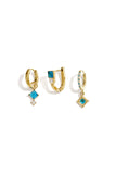 Edelstahl-Ohrring-Sets, rechteckig, schlicht, Daily Simple Serie, Damenschmuck