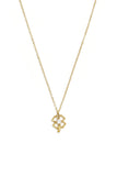 Halsketten mit Anhänger aus 14-karätig vergoldetem Edelstahl, Clover Casual Simple Serie, Damenschmuck