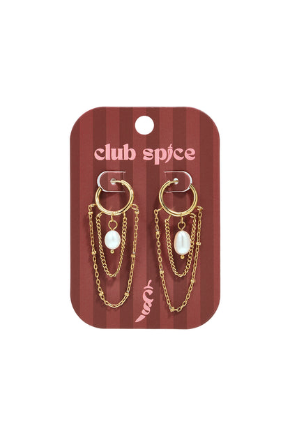 Ohrhänger aus Edelstahl, Kette, schlichte Alltags-Serie, Damenschmuck