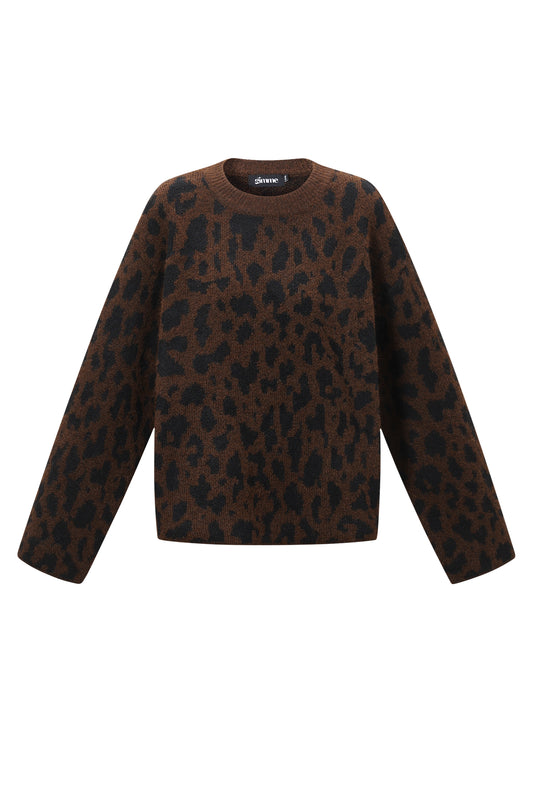 Leopardenmuster-Strickwaren