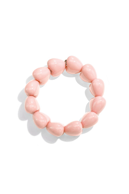Armband mit großen Herzperlen