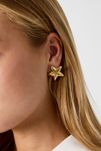 Edelstahl-Ohrstecker, Stern, schlicht, einfach für jeden Tag, Damenschmuck
