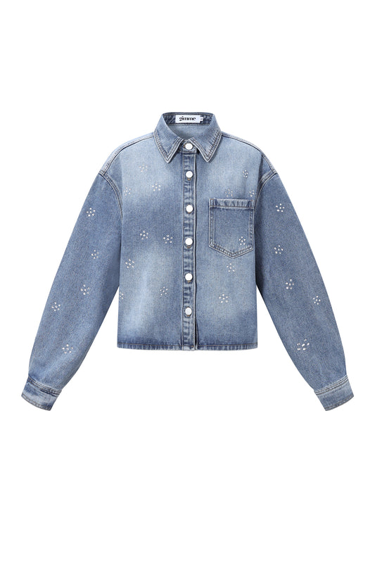 Strass-Jeansjacke