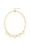 Edelstahl Kette Halsketten Herz Casual Täglich Einfache Serie frauen schmuck