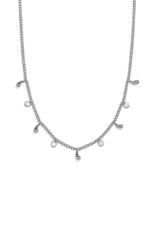 Edelstahl-Anhänger, Tropfenform, schlichte Alltags-Serie, Damenschmuck