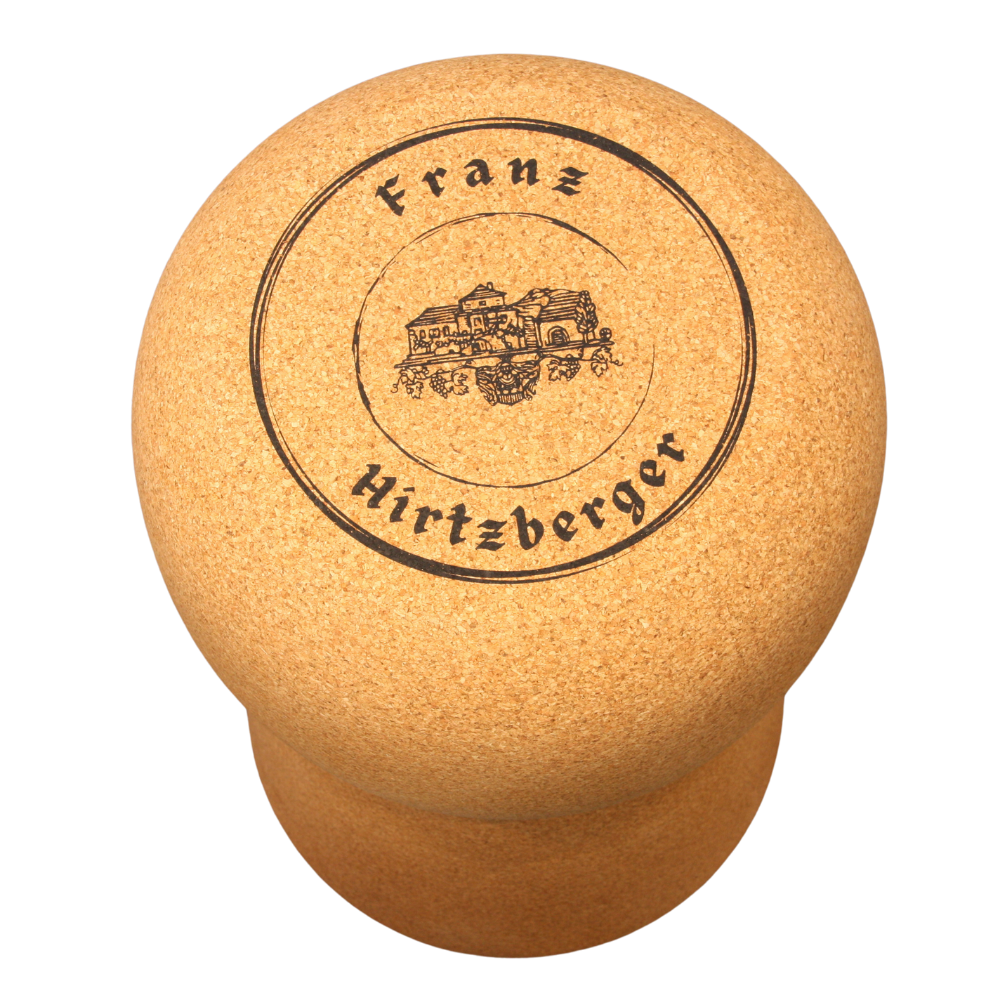 verKORKst Premium Kork-Beistelltisch und Hocker in Form eines riesigen Champagnerkorken  Individualisierbar  Bar-Stool und Bar-Table XL Champagner Kork Barhocker und Bartisch