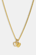 Double Layer Heart Necklace - 10mm - Gold