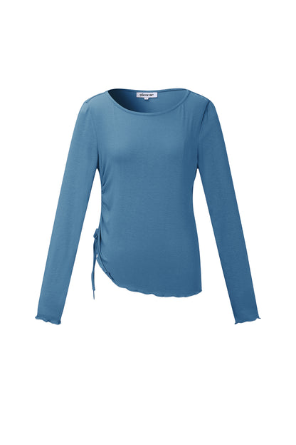 langarmshirt-mit-raffung-damen-elegant-premium-fashion-detail