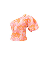 one-shoulder-damen-oberteil-blumen-gewebt-elegant-front-view