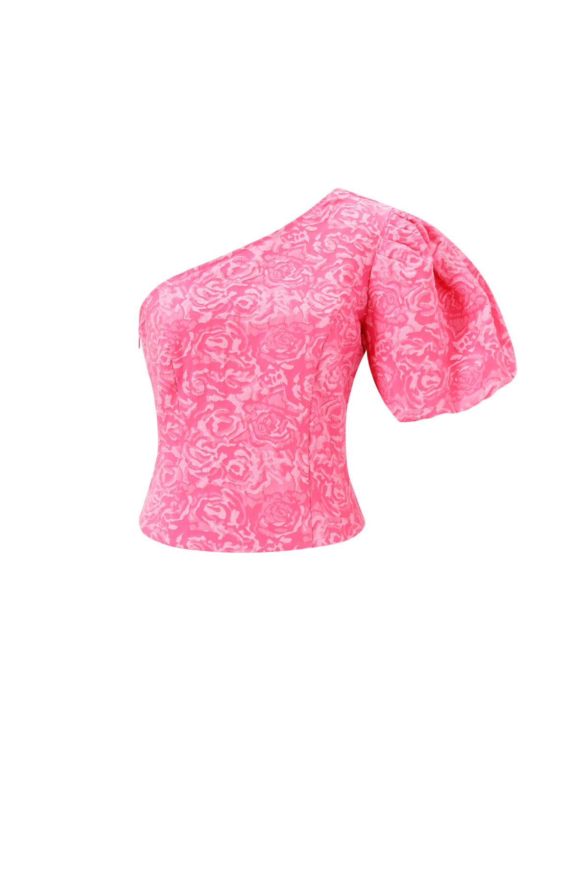 one-shoulder-damen-oberteil-blumenmuster-elegant-front-view
