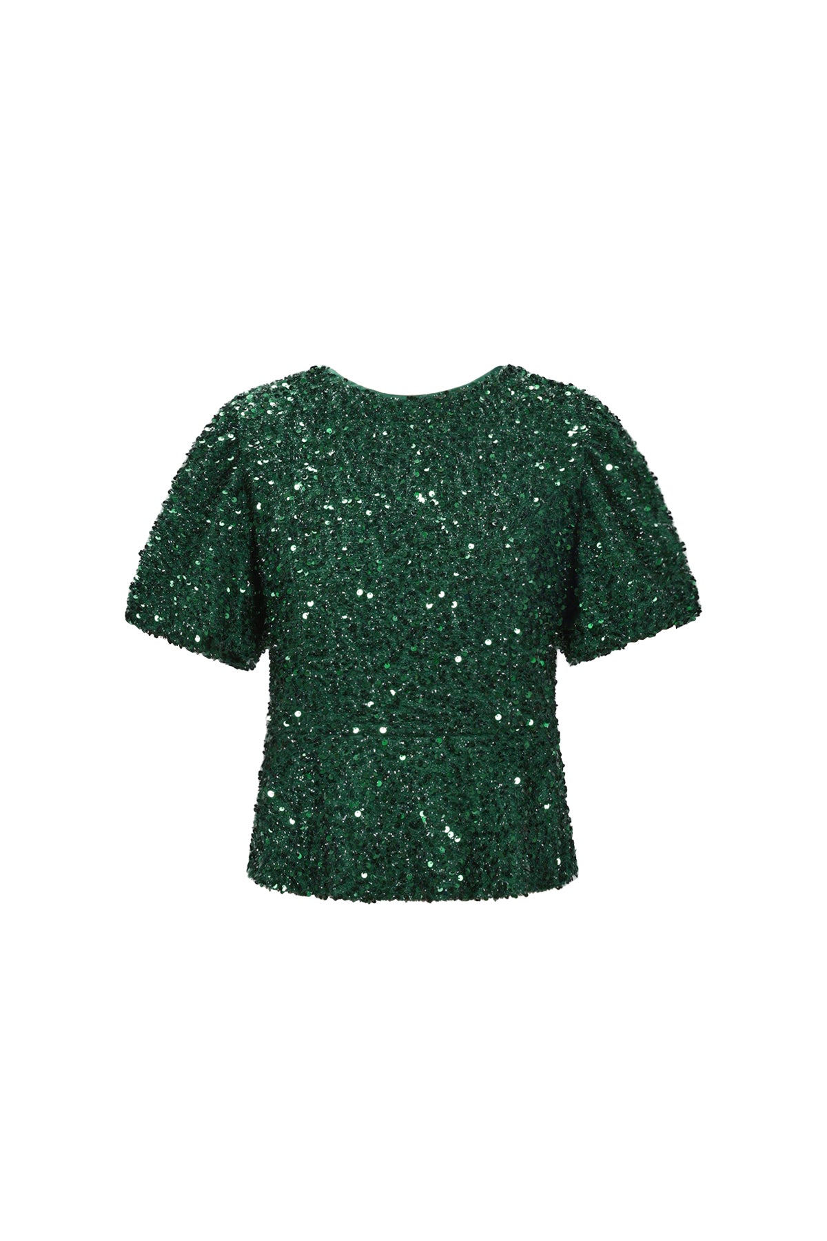 pailletten-damen-kurzarm-oberteil-gewebt-elegant-front-view