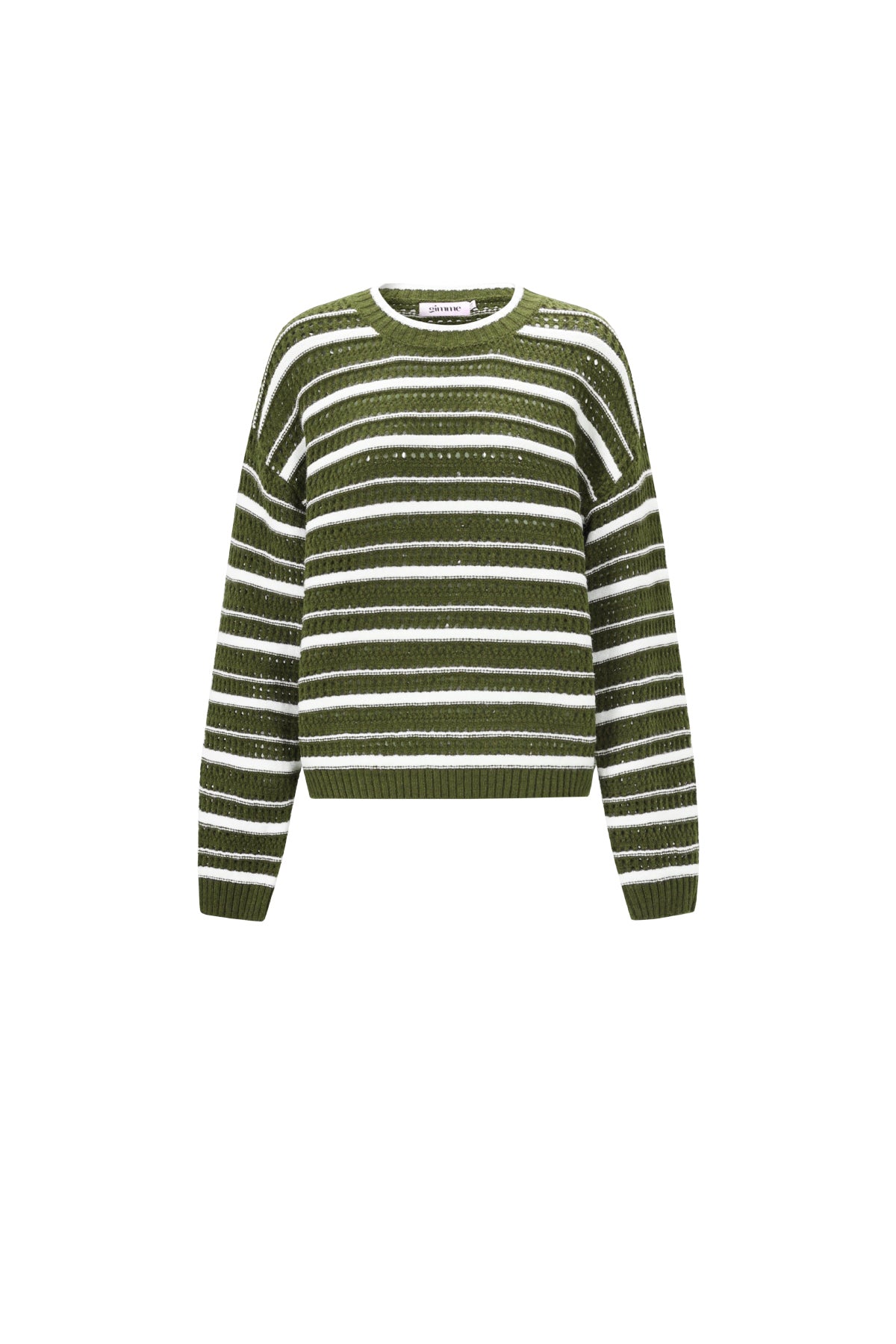 Gestrickte Polyesterfaser Damen Strickpullover Casual Streifen
