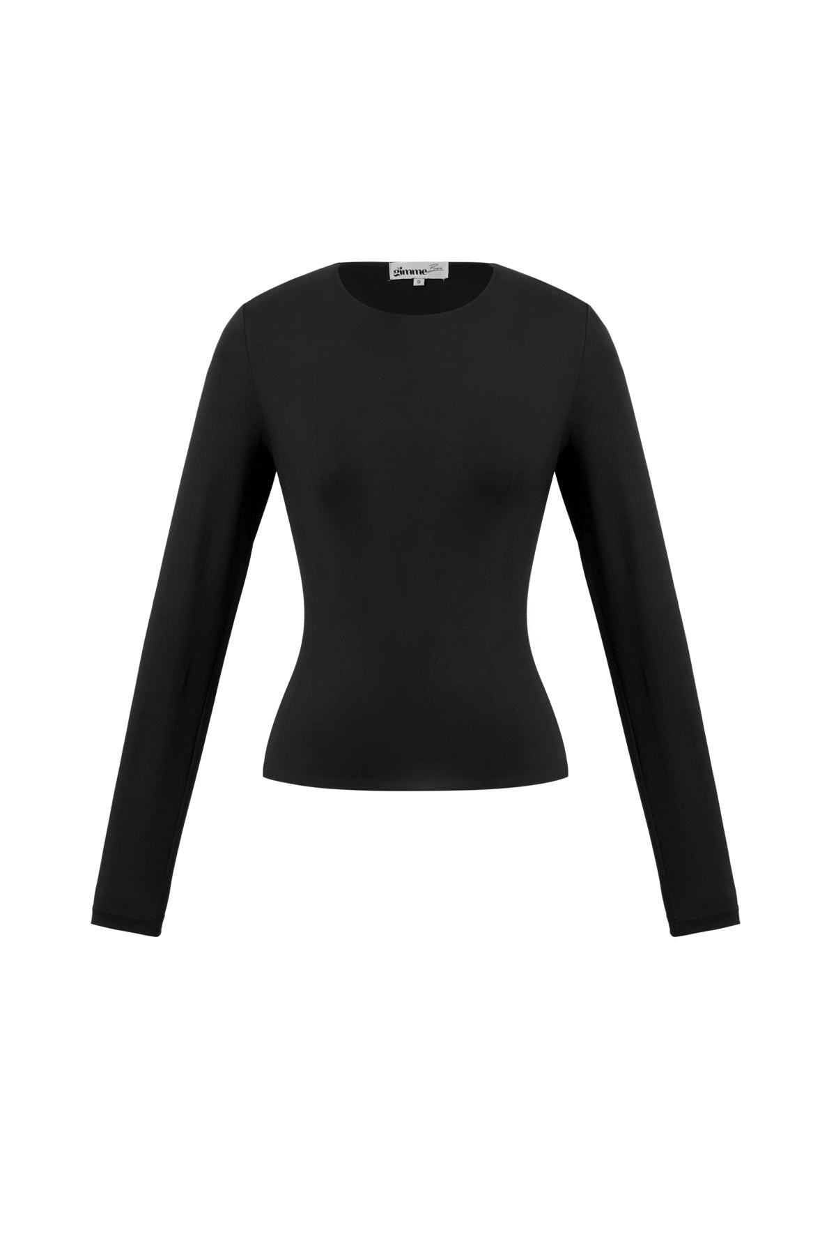 Strick-Nylon Damen Langarm-Oberteil Basic Einfarbig