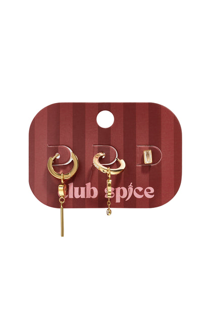 Edelstahl-Ohrring-Sets, Herz, Schlicht, Alltagsschmuck, Serie, Damenschmuck