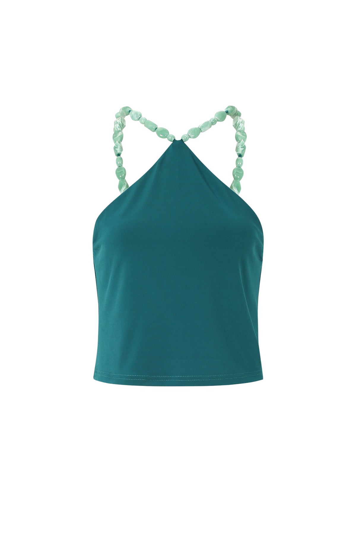 Perlenbesetztes Strandtop