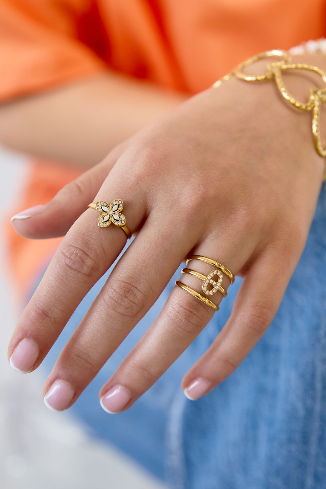 3-stufiger Ring mit elliptischem Set