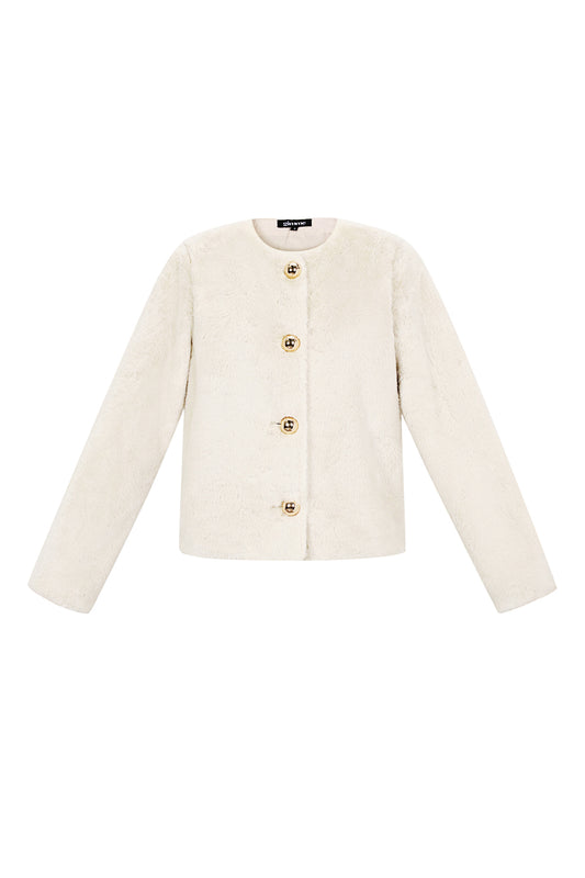 Woven Polyester Fiber Damenjacke Elegant Solid Color Fall/Winter
