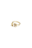 Verstellbarer Ring mit Mond und glänzendem Stern