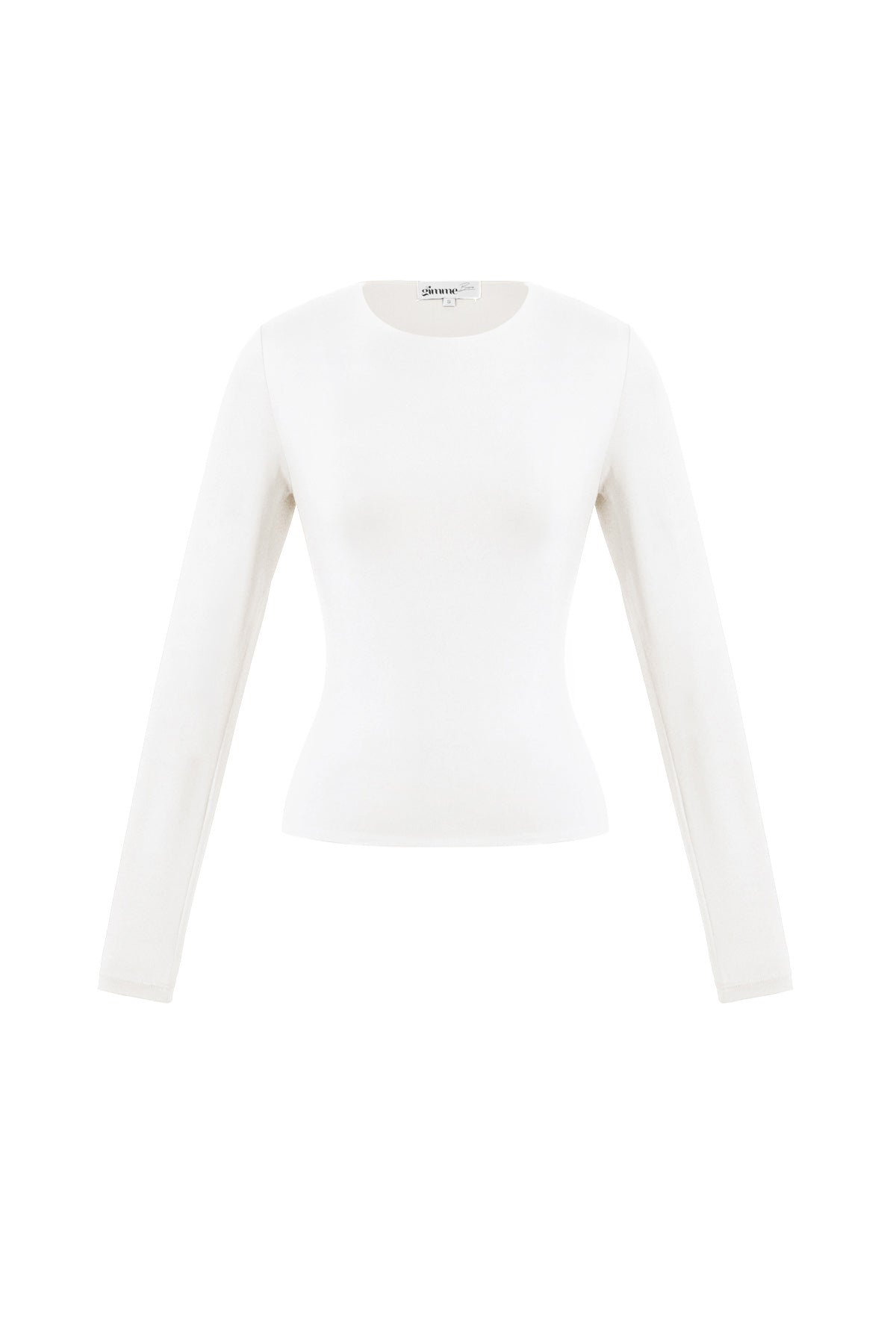 Strick-Nylon Damen Langarm-Oberteil Basic Einfarbig