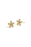 Edelstahl-Ohrstecker, schlichtes Blumenmuster, Alltagsschmuck, Damenschmuck