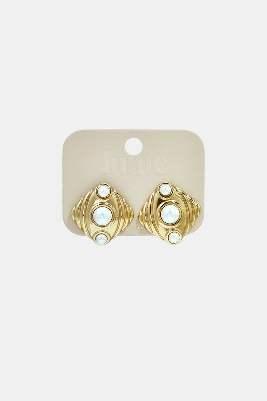 Ohrstecker aus Edelstahl, geometrische Form, schlichte Alltags-Serie, Damenschmuck