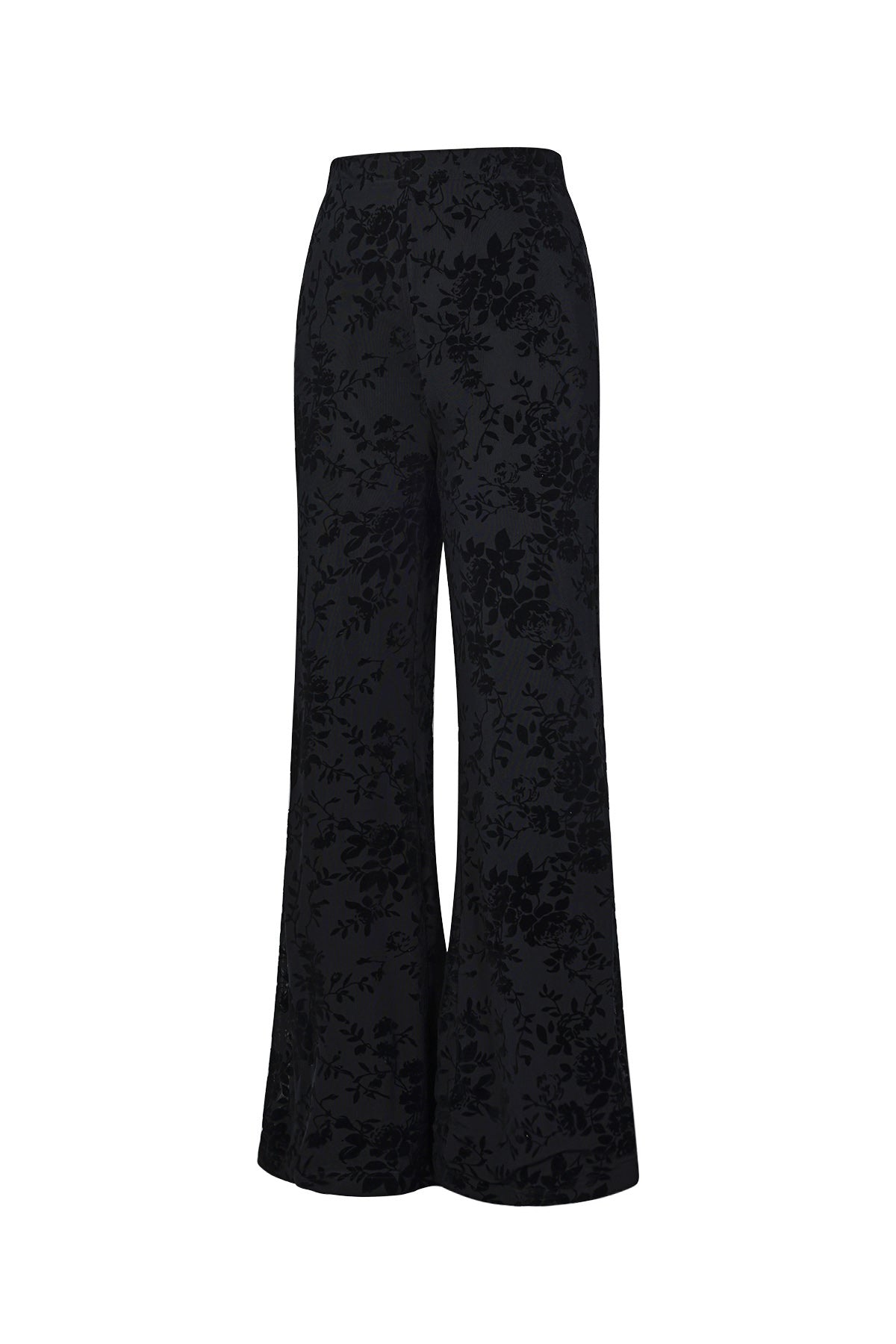 Mesh-Hose mit floralem Wildledermuster – passend zum Outfit