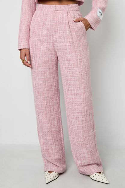 Gewebte Polyesterfasern Damen Gerade Hosen Elegantes Karomuster Herbst/Winter