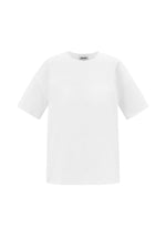 baumwolle-damen-t-shirt-casual-einfarbig-frontansicht