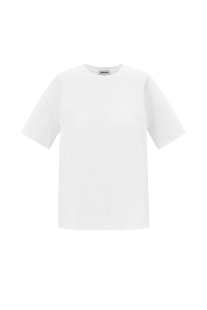 baumwolle-damen-t-shirt-casual-einfarbig-frontansicht