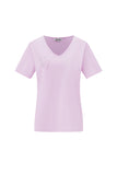baumwolle-damen-v-ausschnitt-t-shirt-besticktes-herz-design-frontansicht