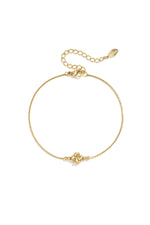 Armband mit minimalistischem Kleeblatt und Perlen