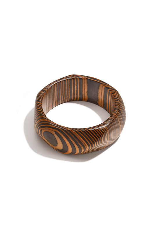 Holzarmreifen, unregelmäßige Form, schlichte Alltags-Serie, Damenschmuck