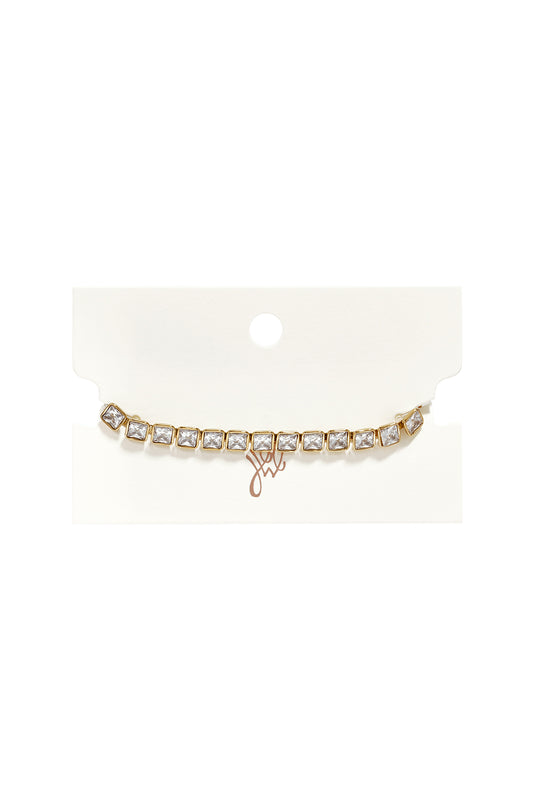 Rechteckige Edelstahl-Perlenarmbänder, schlichte Alltags-Serie, Damenschmuck