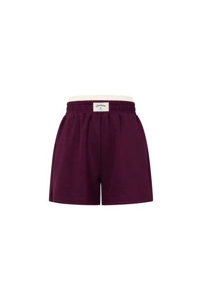 Gestrickte Polyesterfaser Damen Casual Shorts Sporty Einfarbig
