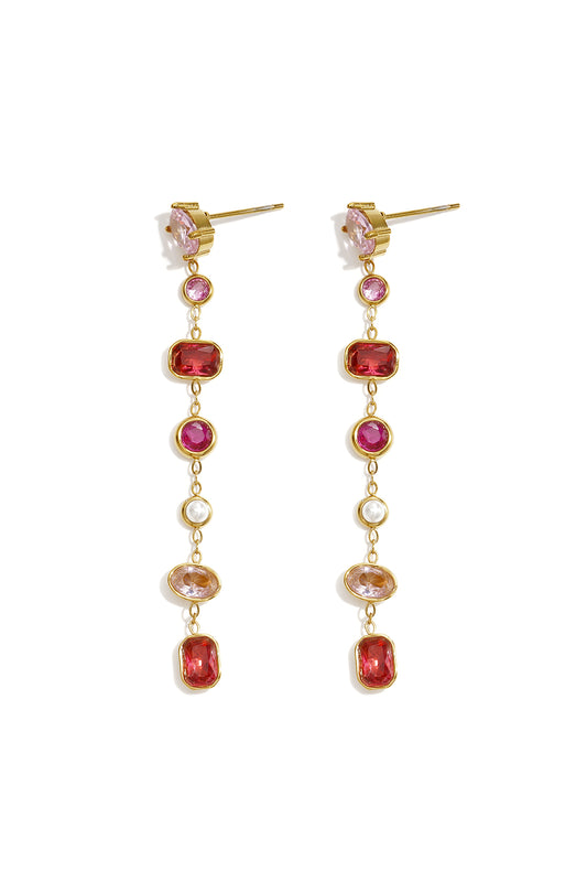Elegante, luxuriöse Hängeohrringe aus Edelstahl in geometrischer Form – Schmuck für jeden Tag – Damenschmuck