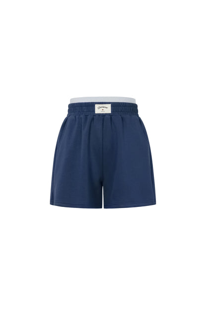 Gestrickte Polyesterfaser Damen Casual Shorts Sporty Einfarbig