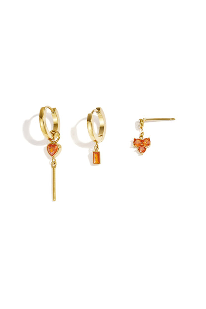 Edelstahl-Ohrring-Sets Herz Schlicht Alltagsschmuck Serie Damenschmuck