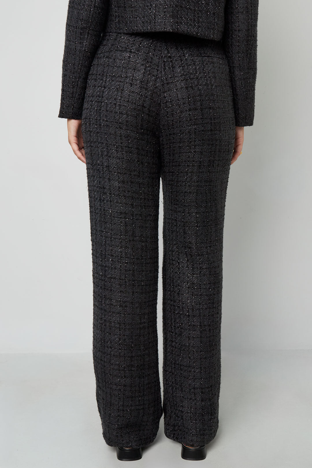 Gewebte Polyesterfasern Damen Gerade Hosen Elegantes Karomuster Herbst/Winter