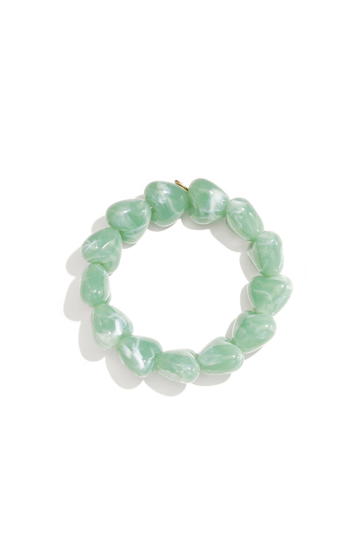 Perlenarmband mit großen Herzperlen