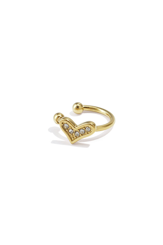 Edelstahl Ohr Manschetten Herz Täglich Täglich Einfache Serie frauen schmuck
