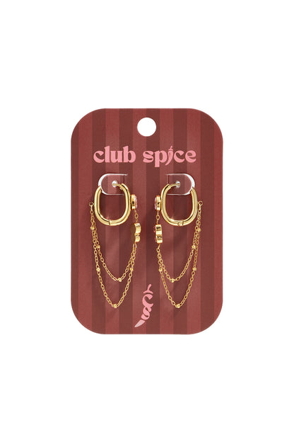 Ohrhänger aus Edelstahl, Kette, schlichte Alltags-Serie, Damenschmuck