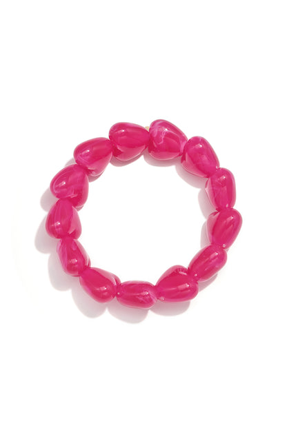 Perlenarmband mit großen Herzperlen