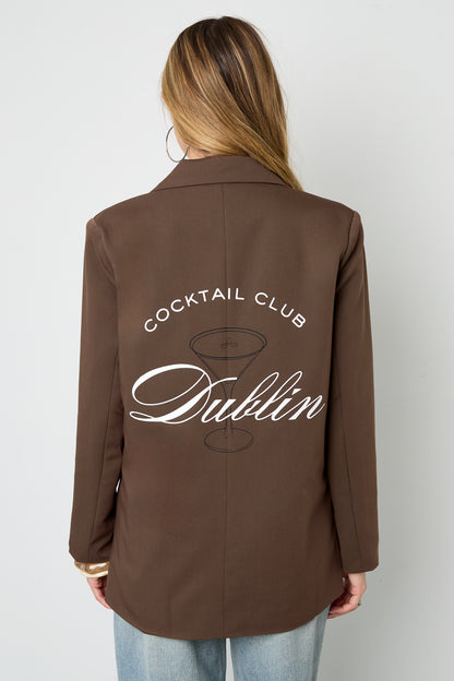 Gewebte Polyesterfasern Damen-Blazer Elegant Letters