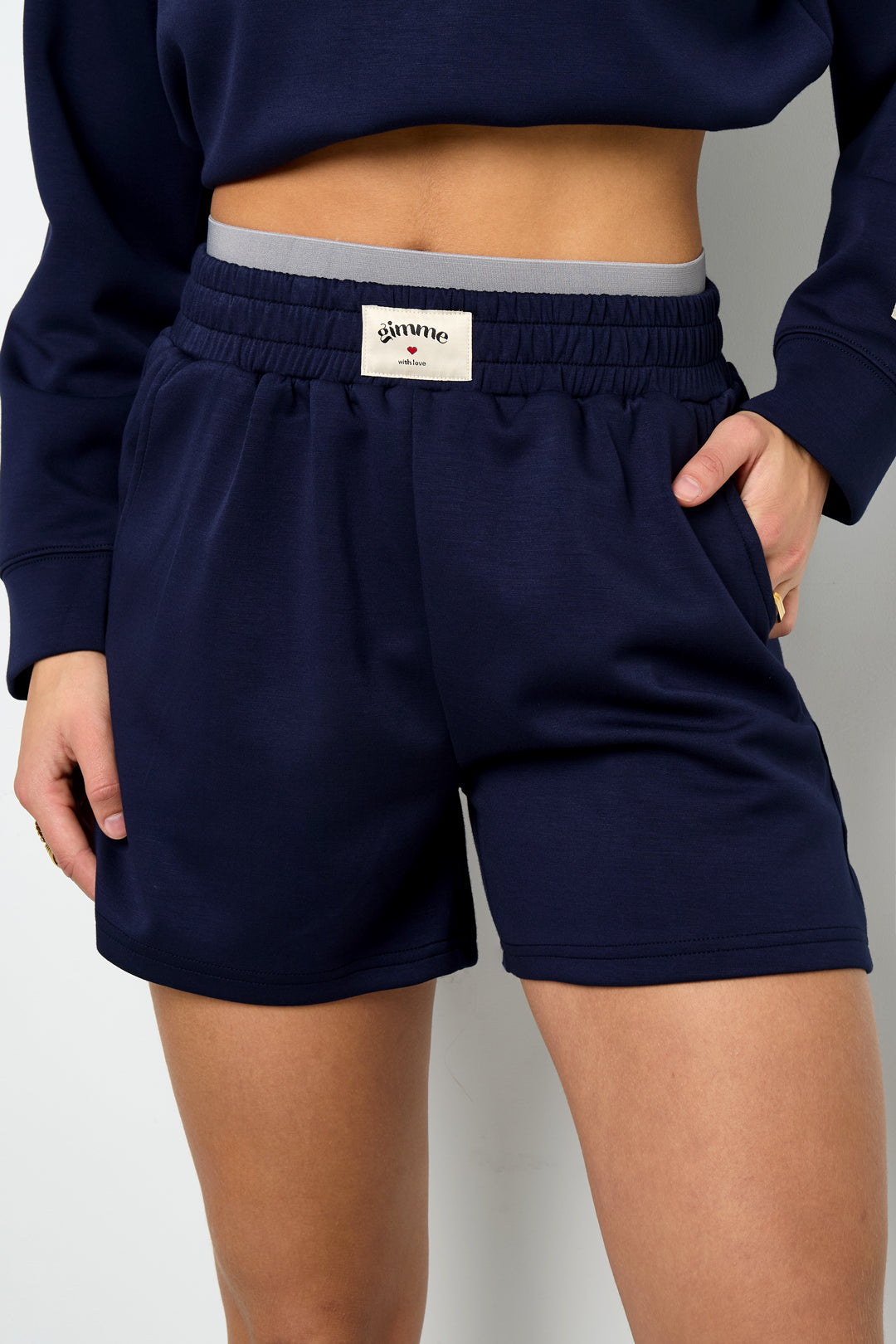 Gestrickte Polyesterfaser Damen Casual Shorts Sporty Einfarbig